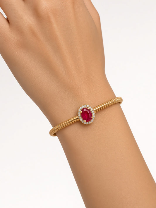 Ruby Halo Bangle