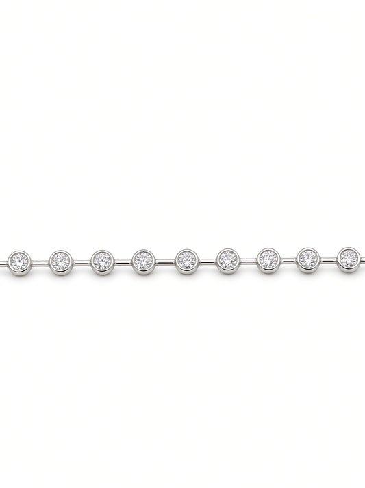 Silver Spaced Tennis Bracelet