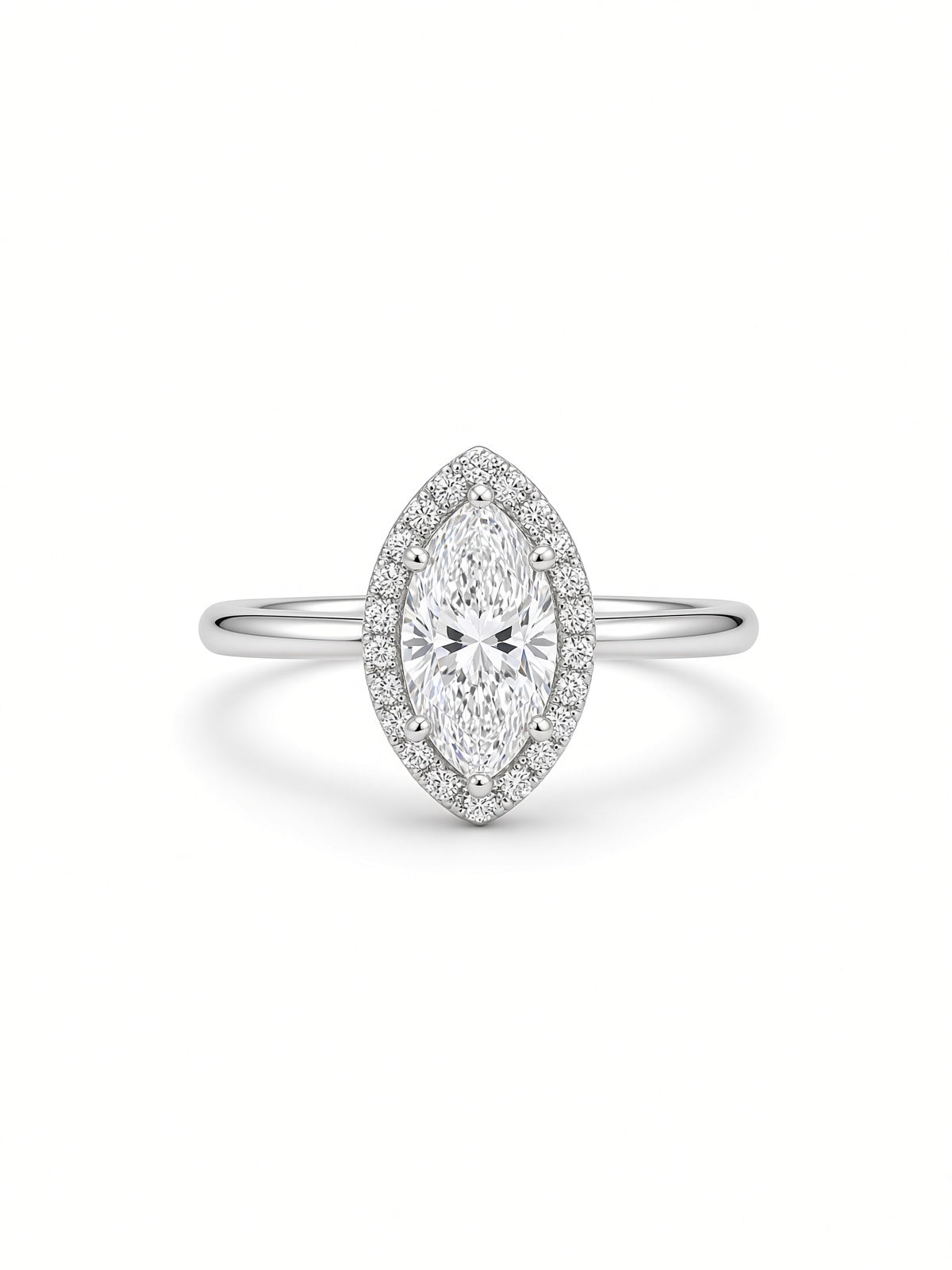 Marquise Halo Ring