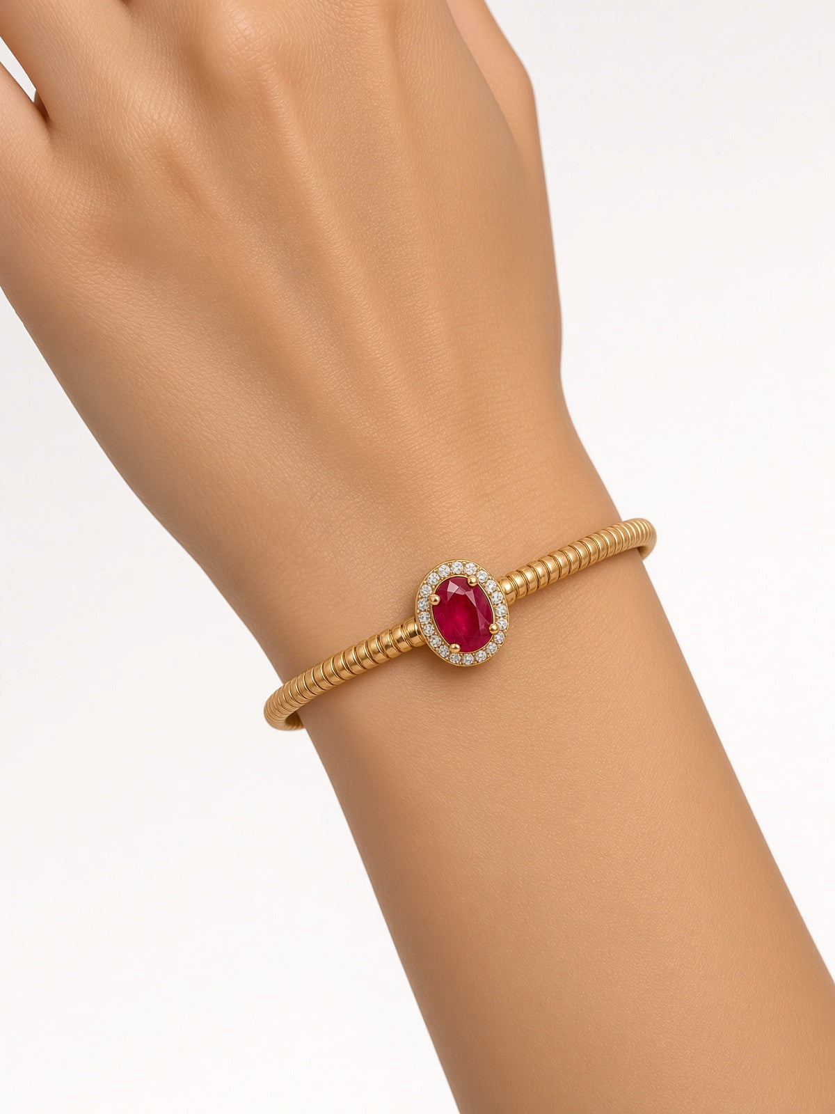 Ruby Halo Bangle