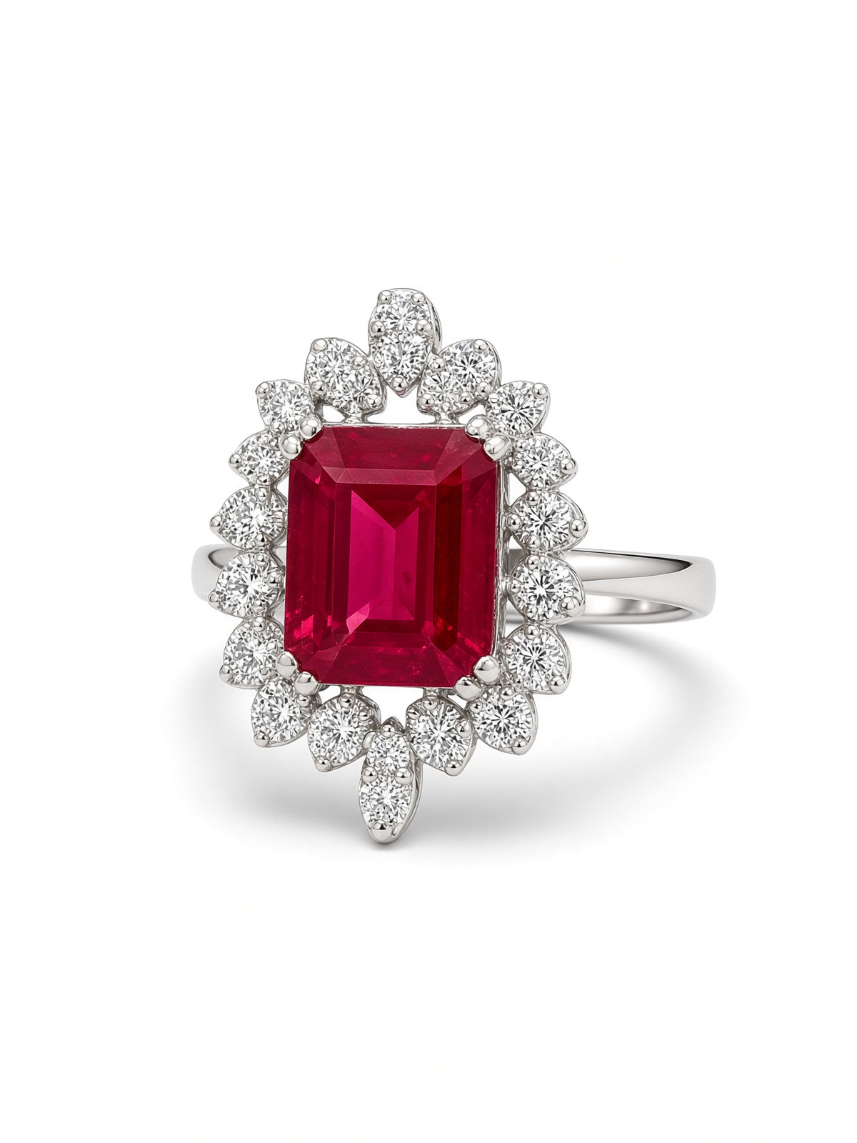 Ruby Leaf Ring
