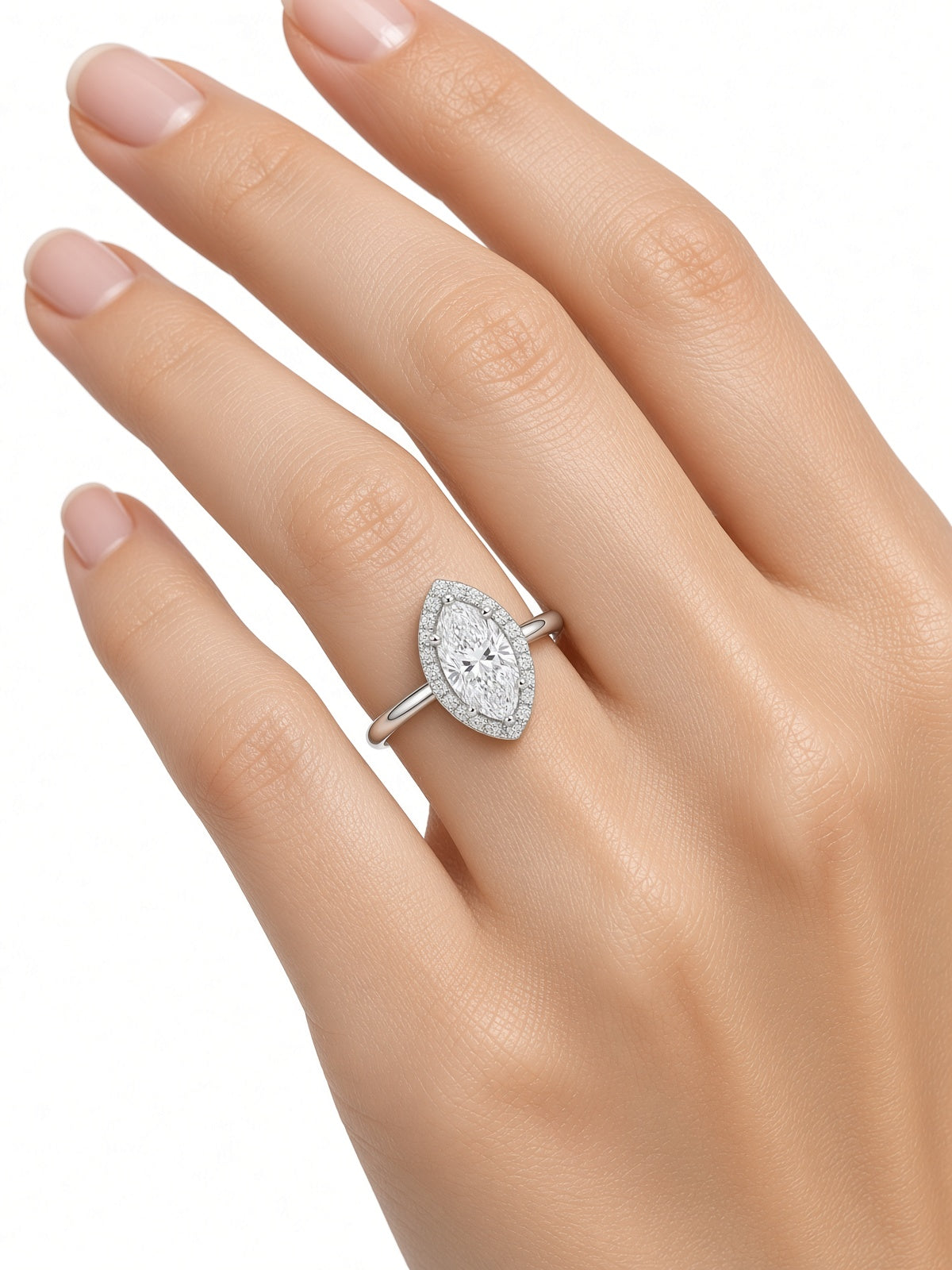 Marquise Halo Ring