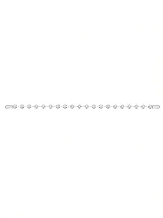 Silver Spaced Tennis Bracelet