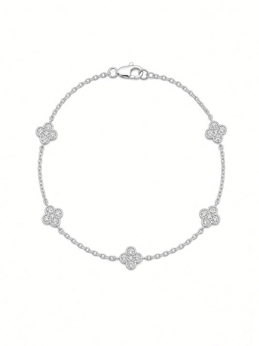 Pavé Clover Bracelet