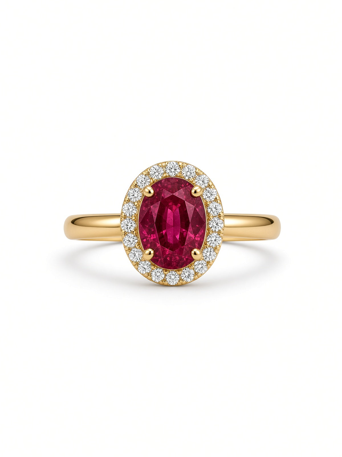 Ruby Halo Ring