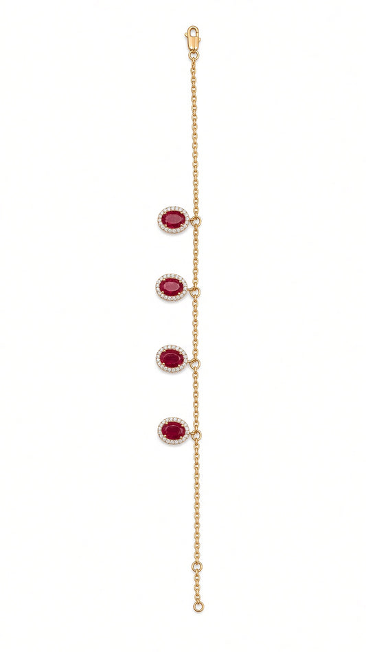 Ruby Drop Bracelet