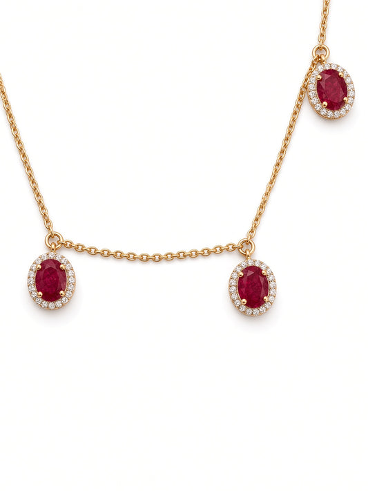 Ruby Drop Necklace