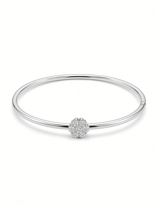 Floret Solitaire Bangle