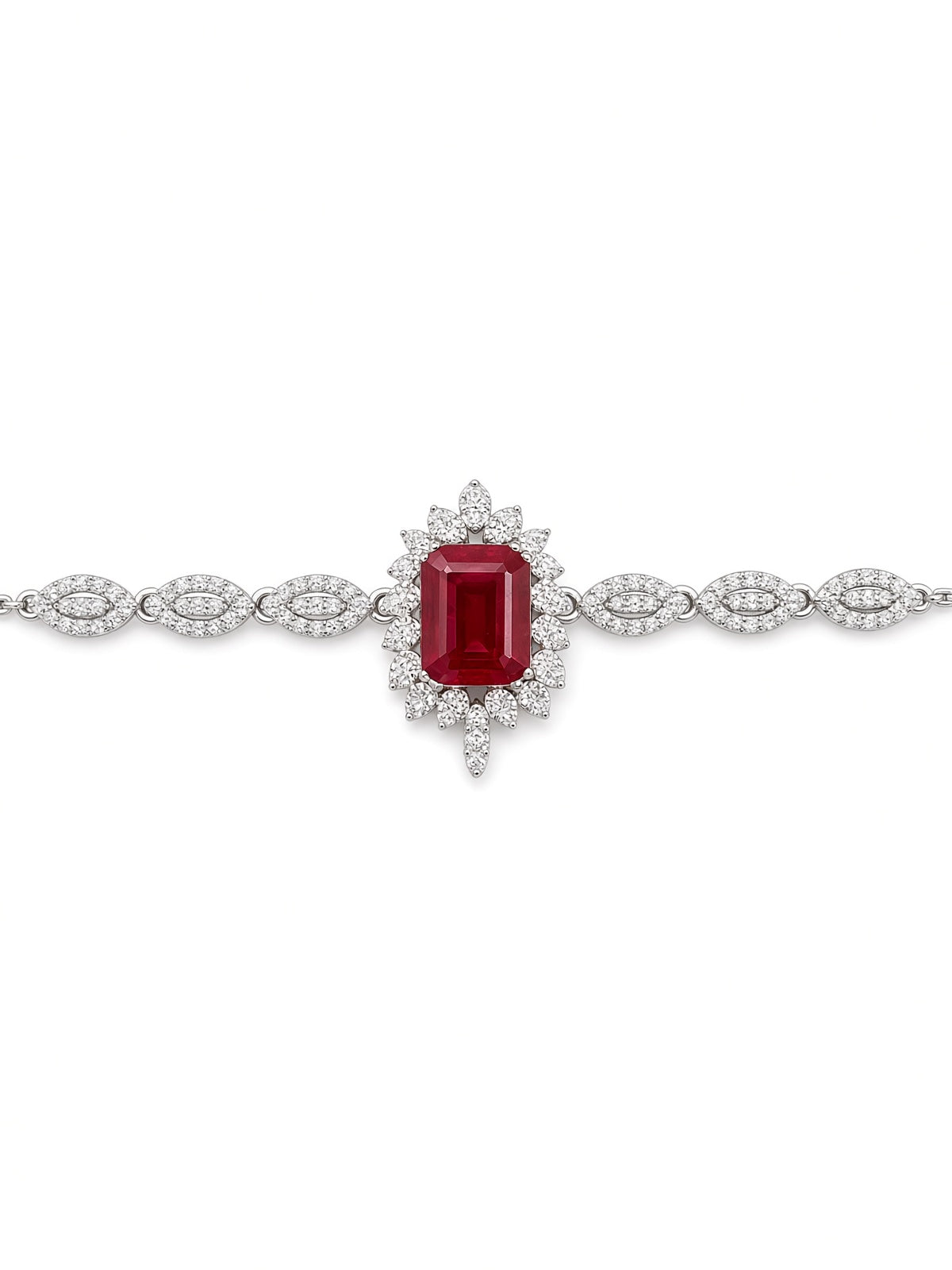 Ruby Leaf Bracelet
