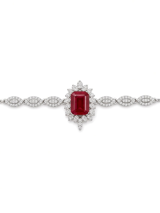 Ruby Leaf Bracelet