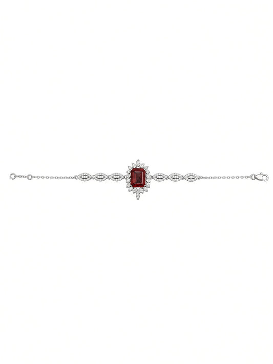 Ruby Leaf Bracelet